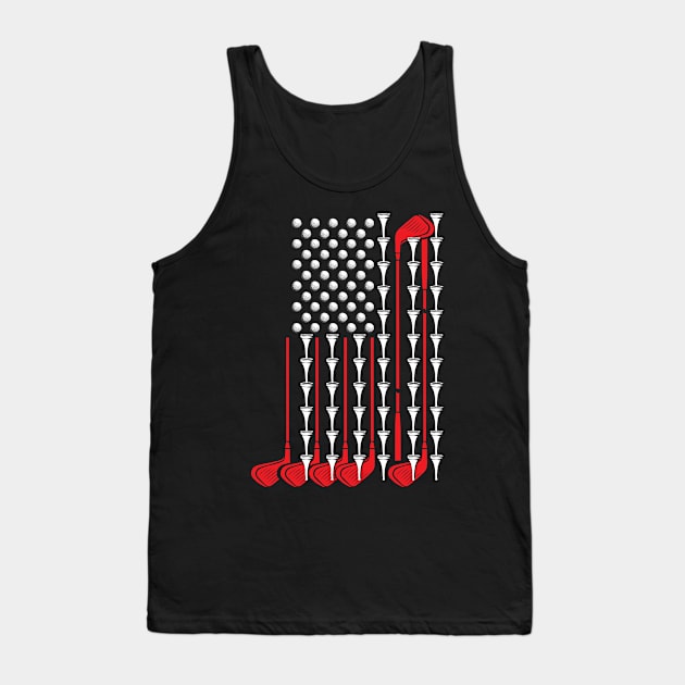 America USA Golf Tank Top by ShirtsShirtsndmoreShirts